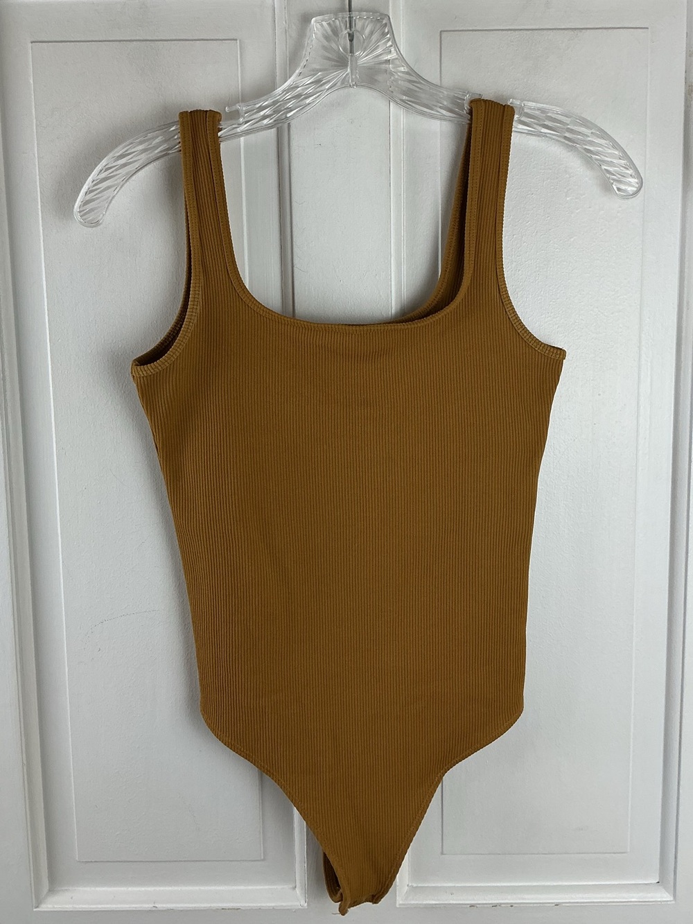 Abercrombie & Fitch Soft A&F Collection Ribbed Square Neck Bodysuit Women's S